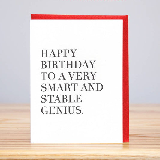Smart Stable Genius Birthday Card