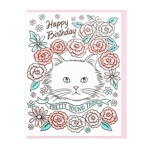 Pretty Young Thing Birthday Cat Card
