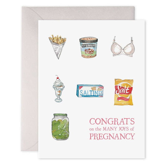 Preggie Snacks Congrats Joys of Pregnancy Card