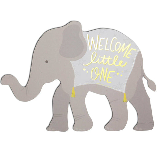 Elephant Welcome Little One Die Cut Baby Card