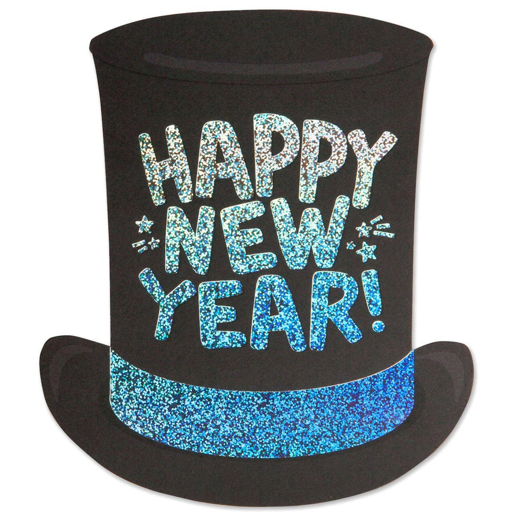 Top Hat Diecut New Year Card