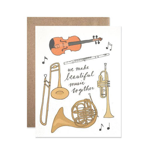 We Make Beautiful Music Together Instruments Card