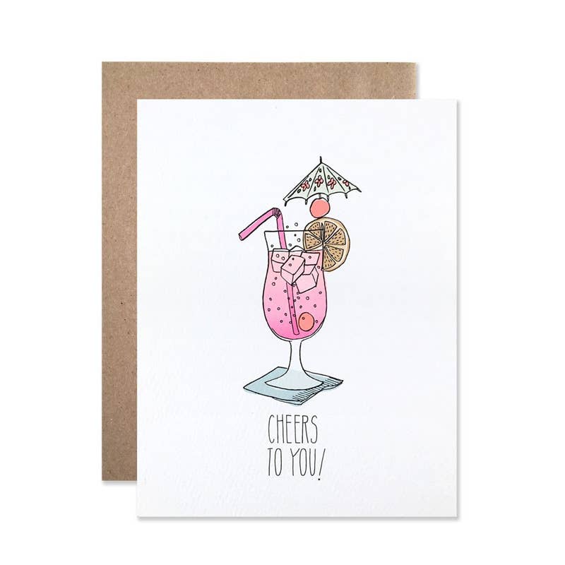 Cheers to You Tropical Drink Card
