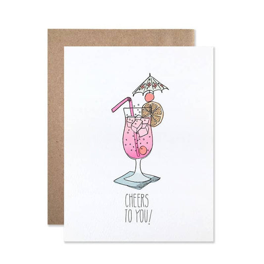 Cheers to You Tropical Drink Card