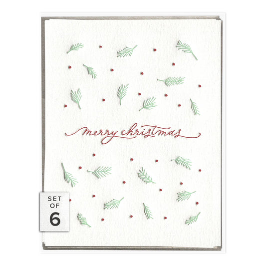 Merry Christmas Tiny Script Card
