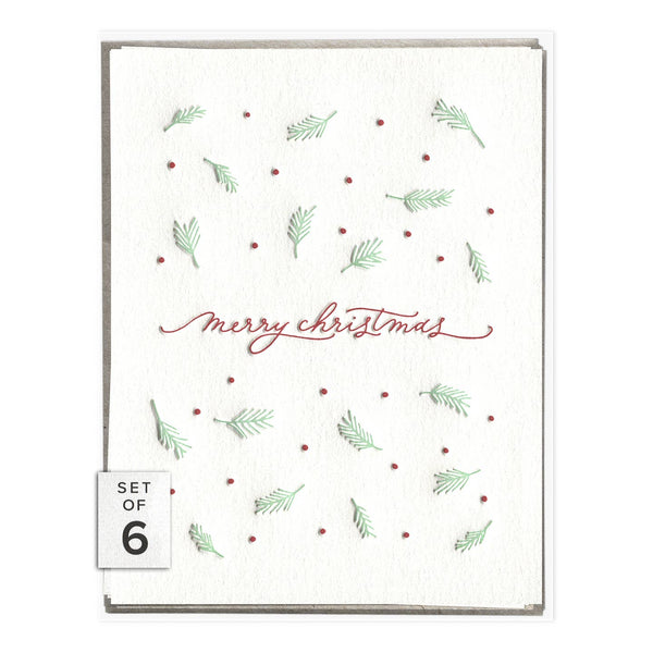 Merry Christmas Tiny Script Card
