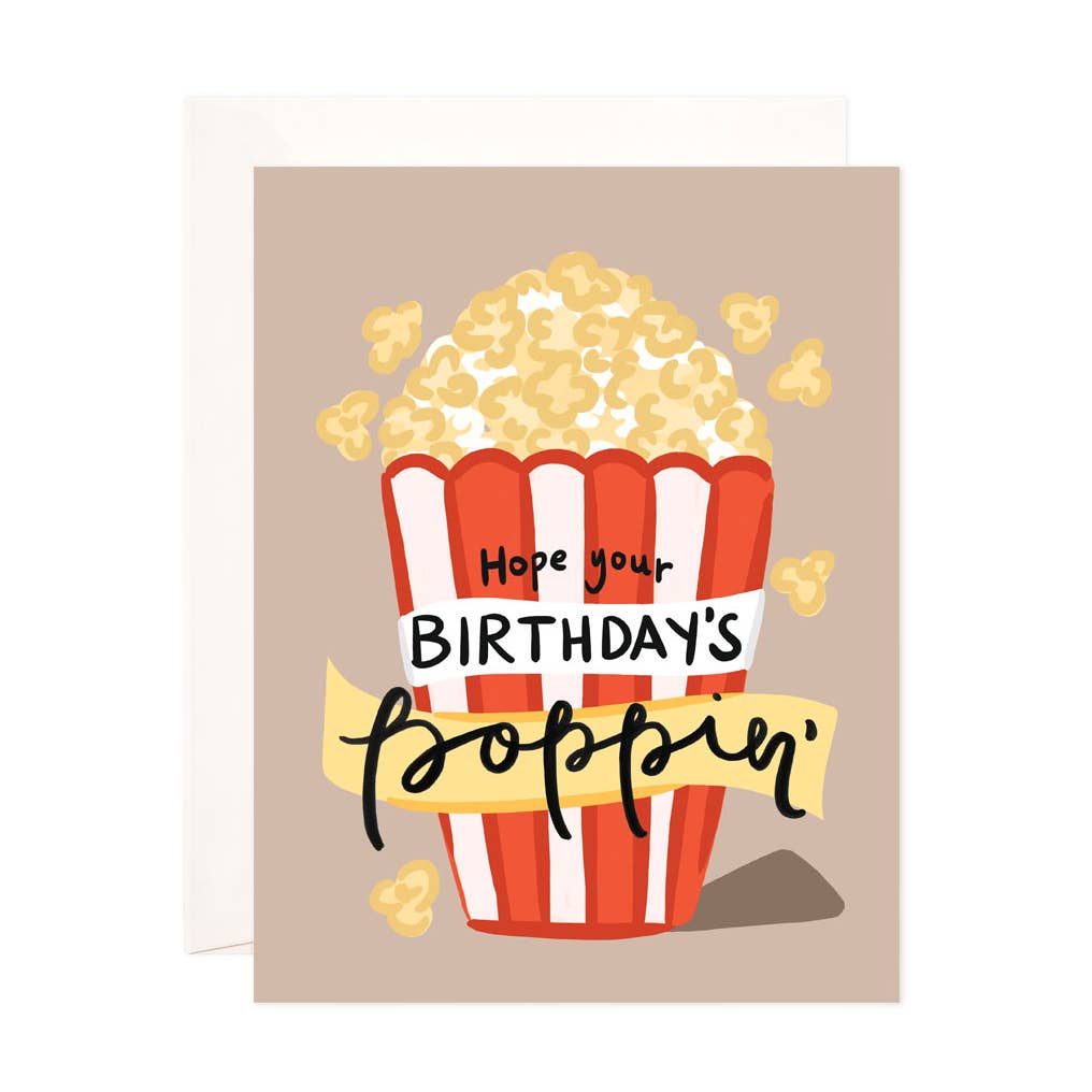 Poppin Popcorn Birthday Card