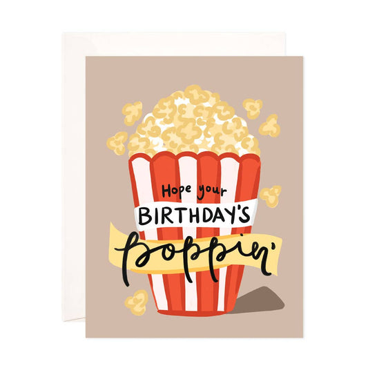 Poppin Popcorn Birthday Card