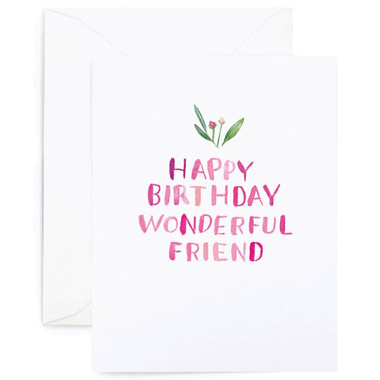 Happy Birthday Wonderful Friend Card