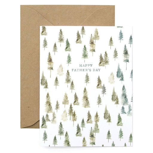 Happy Fathers Day Green Trees Card