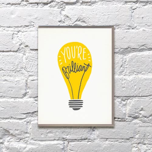 Youre Brilliant Lightbulb Card