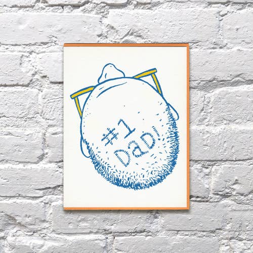 #1 Dad Bald Card