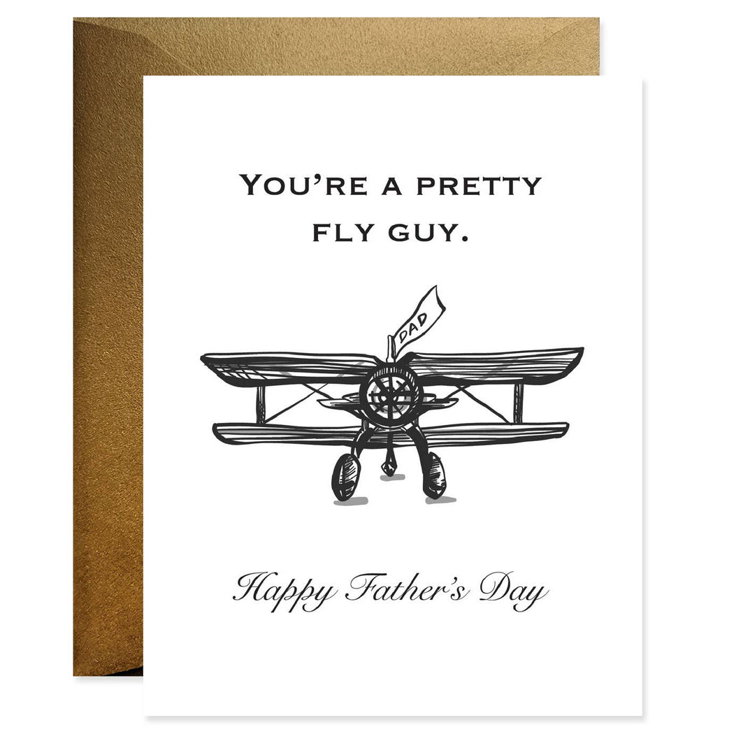 Airplane Youre a Pretty Fly Guy Fathers Day Card