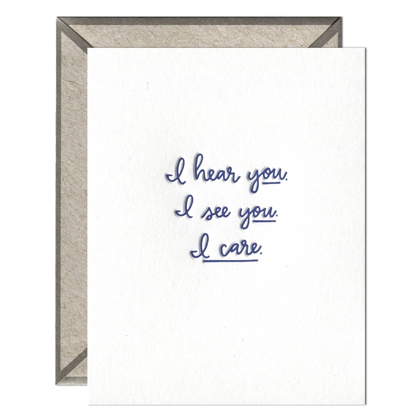 I Hear See You Care Card