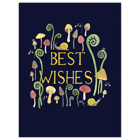 Mushroom Best Wishes Card