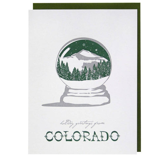 Holiday Greetings from Colorado Snowglobe Card