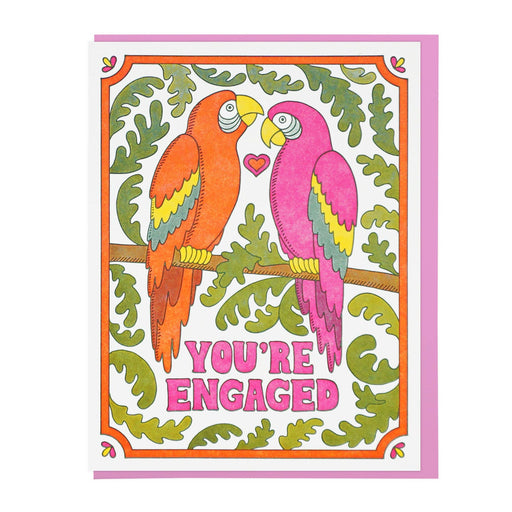 Youre Engaged Macaw Birds Card