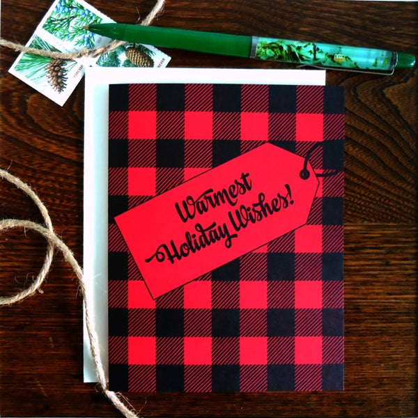 Plaid Warmest Holiday Wishes Card