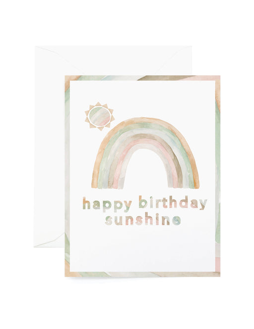 Muted Rainbow Happy Birthday Sunshine Card
