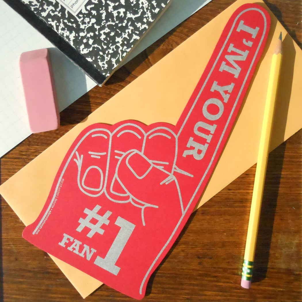 Im Your #1 Fan Foam Finger Card