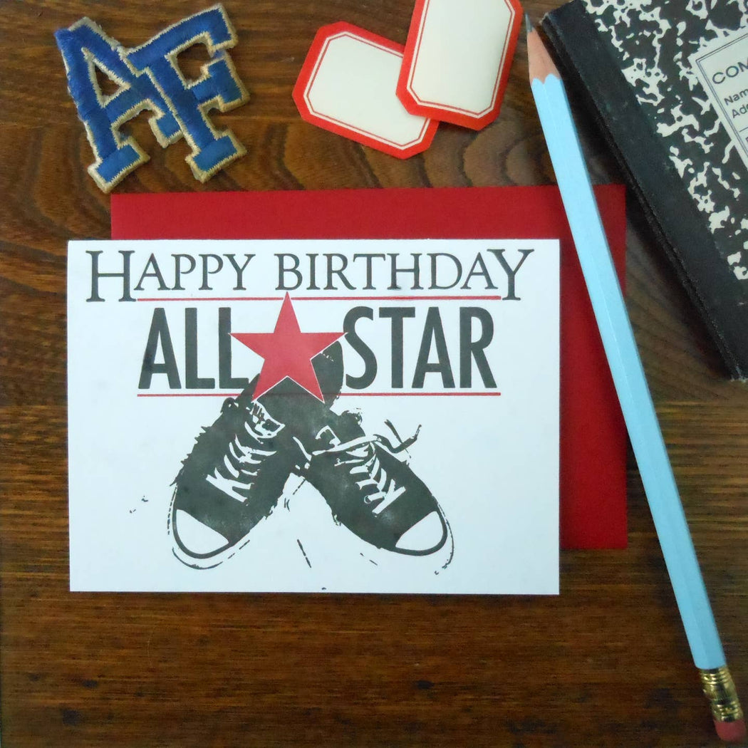 All Star Shoes Birthday Card