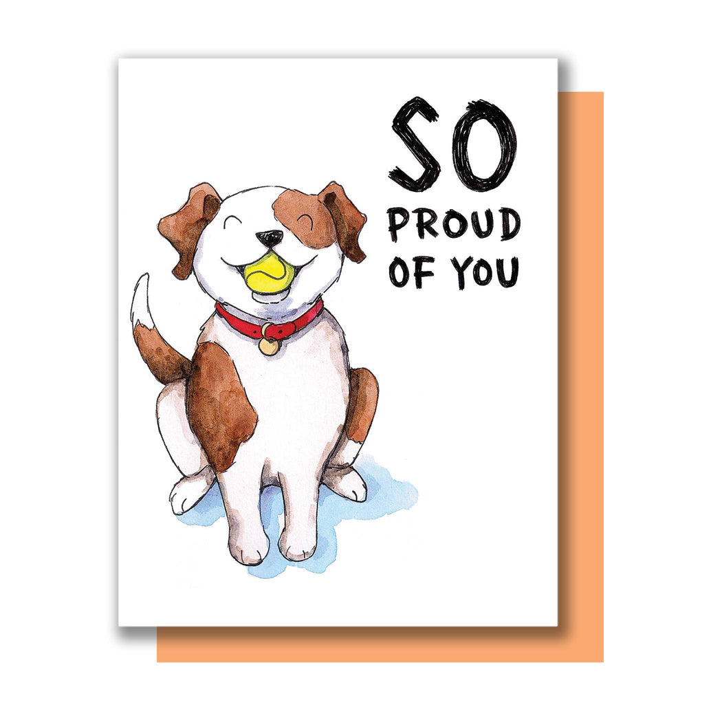 So Proud of You Puppy Dog Ball Card
