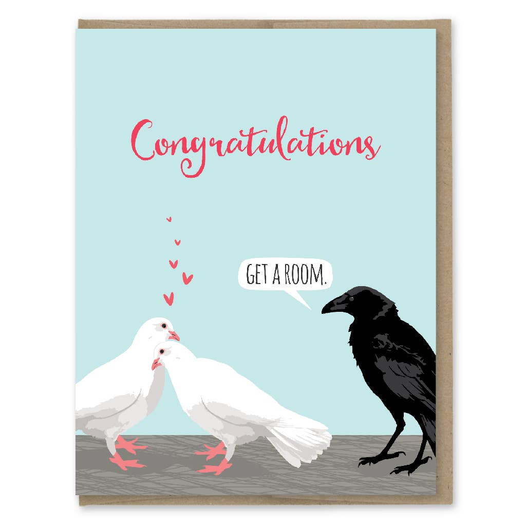 Congratulations Get A Room Doves Card