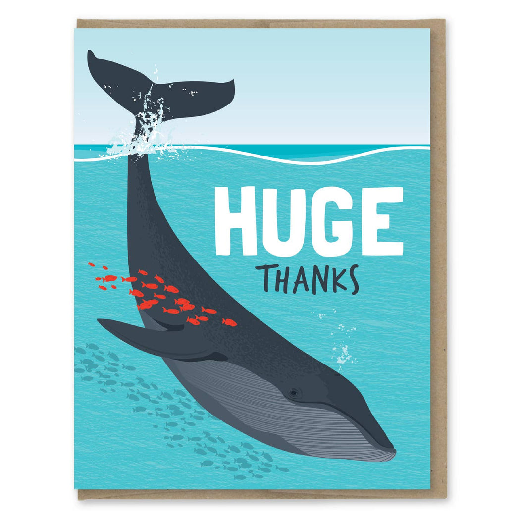 Huge Thanks Whale Card