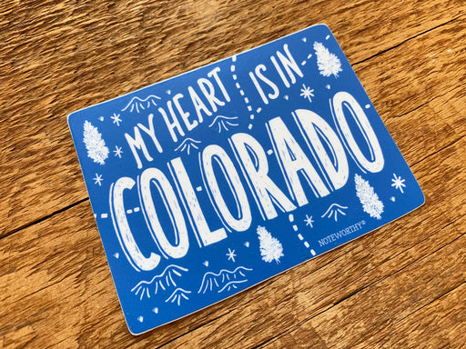 My Heart is In Colorado Vinyl Sticker