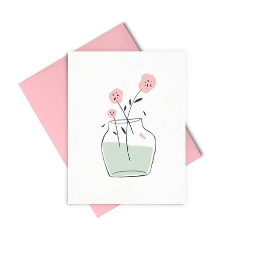 Vase of Florals Blank Card