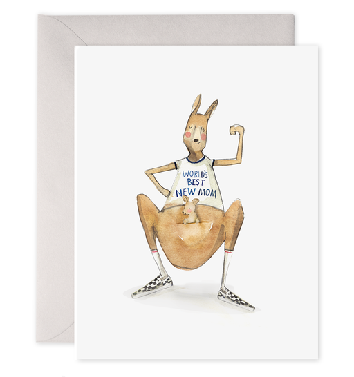 Kangaroo Worlds Best New Mom Card