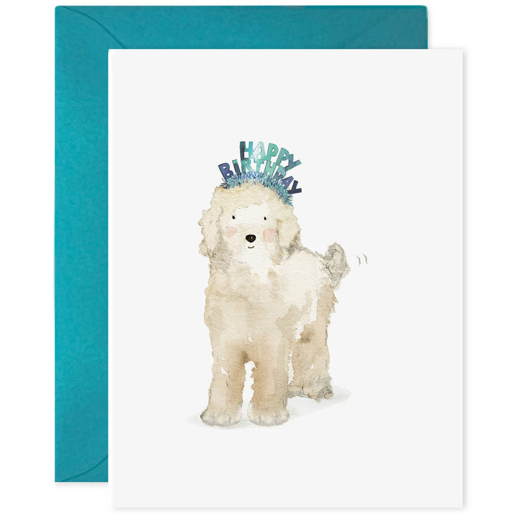 Labradoodle Dog Birthday Card