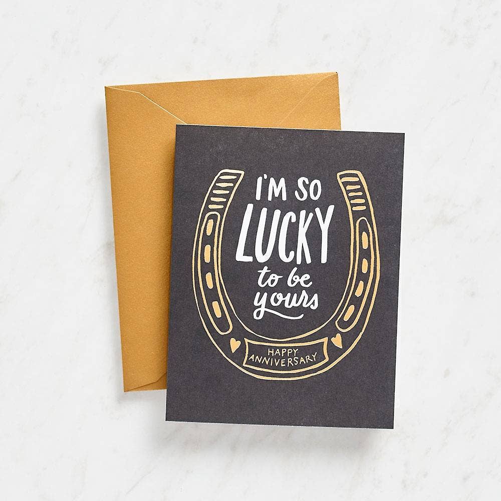 Lucky To Be Yours Horseshoe Foil Card