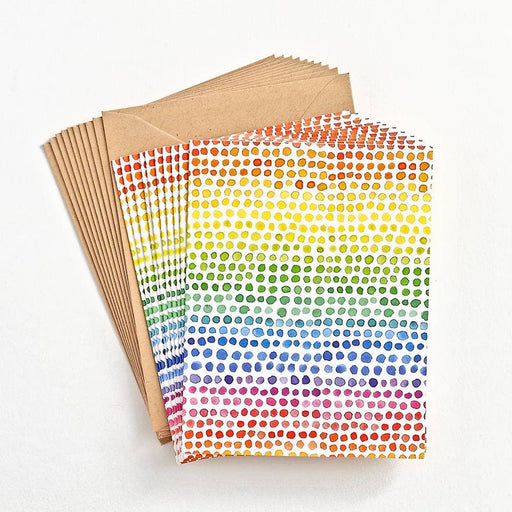 Rainbow Dots Blank Set of Cards