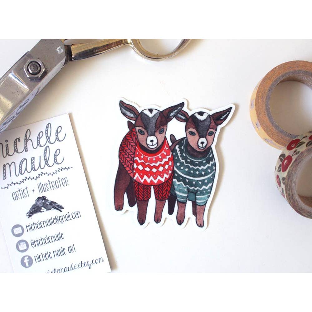 Baby Goats Sweater Vinyl Sticker