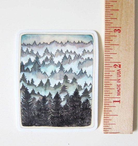 Mountain Forest Woods Vinyl Sticker