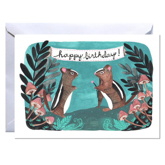 Chipmunks Happy Birthday Card