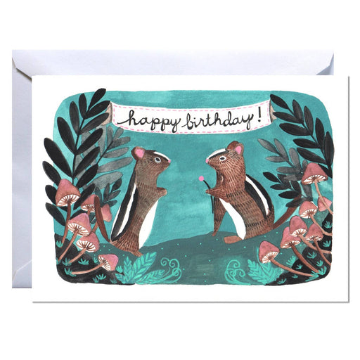 Chipmunks Happy Birthday Card