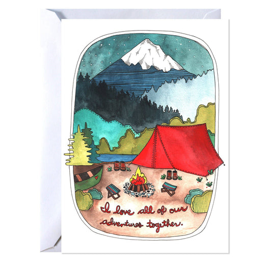 I Love Our Adventures Together Tent Camping Card