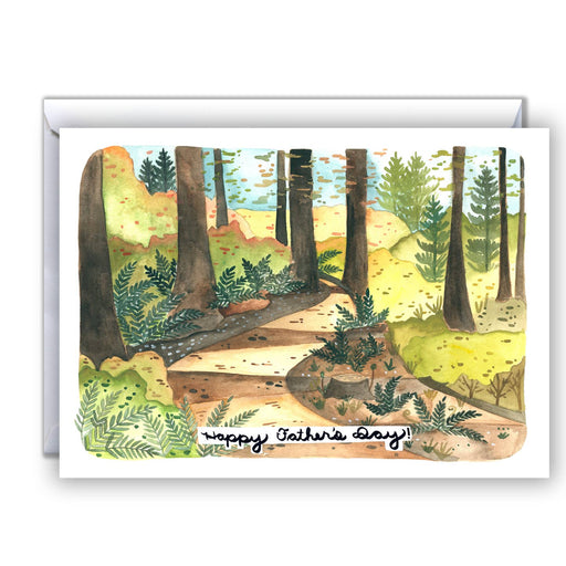 Hiking Path Happy Fathers Day Card