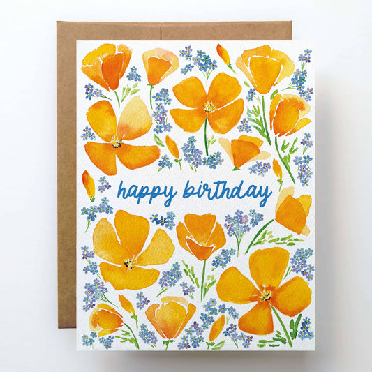 Wildflower Birthday Card