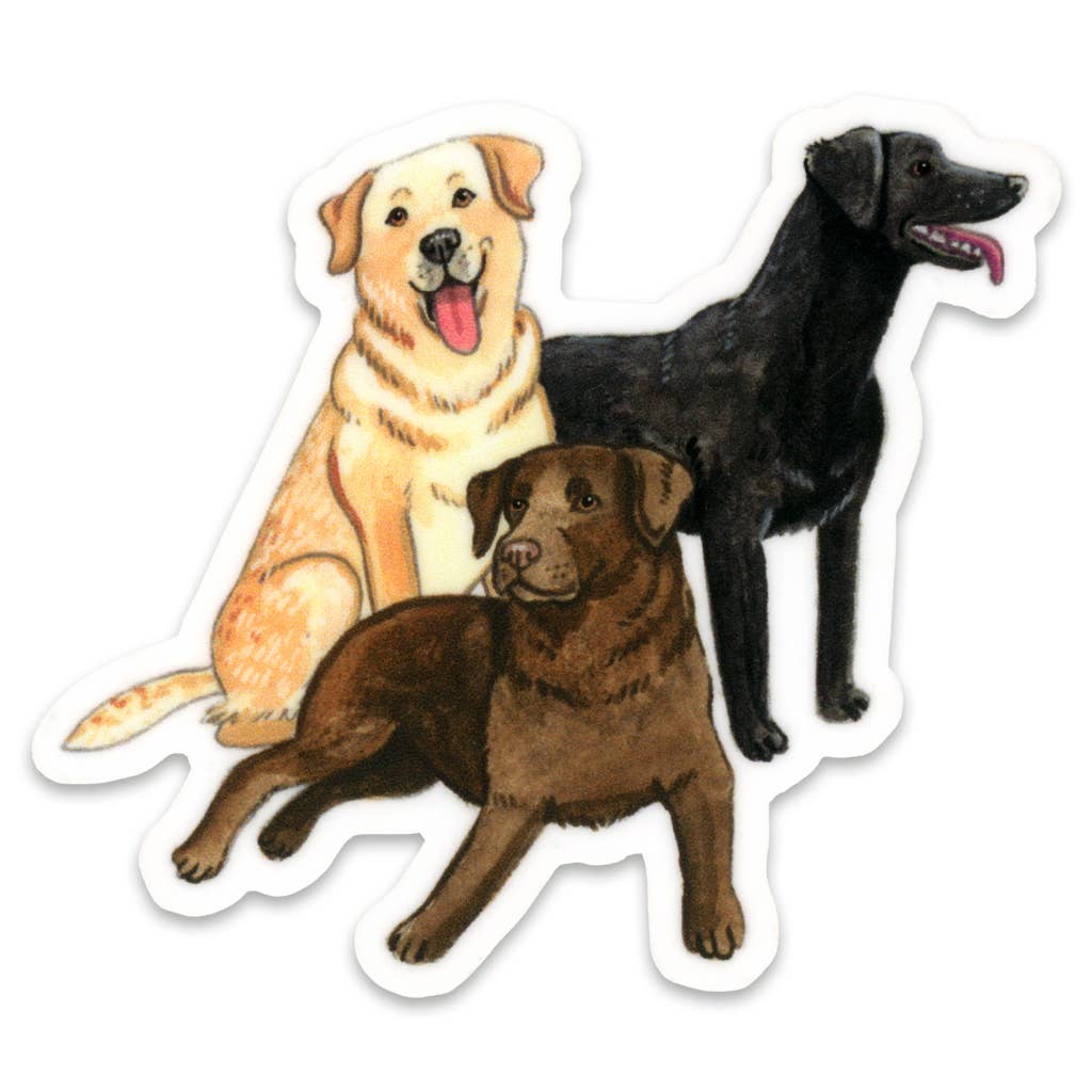 Lab Dog Trio Vinyl Sticker