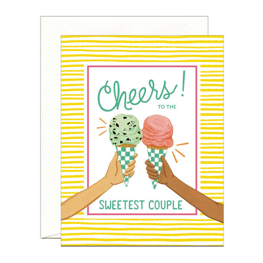 Ice Cream Cheers to Sweetest Couple Wedding Card