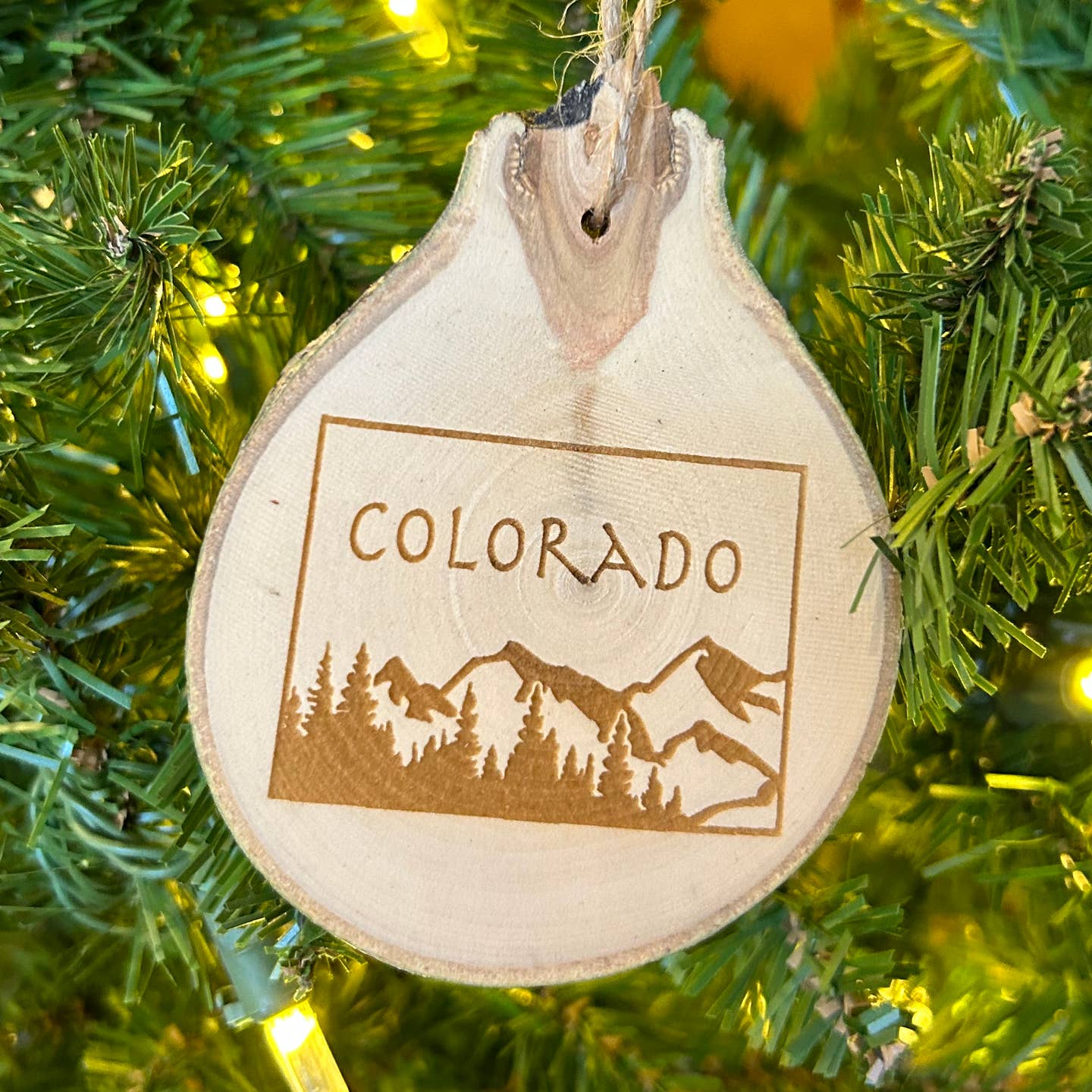 Colorado State Aspen Wood Ornament