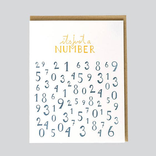 Just a Number Birthday Card