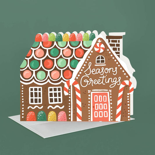 Gingerbread Seasons Diecut Card