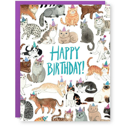 Cat Splash Happy Birthday Card