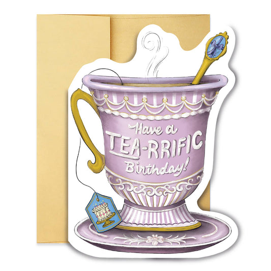 Tea Rrific Birthday Teacup Stack Diecut Card