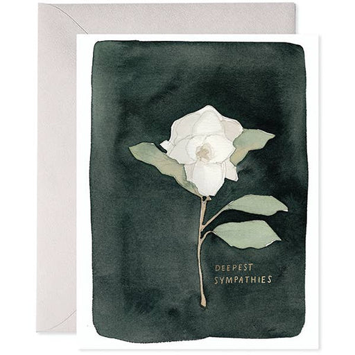 White Flower Deepest Sympathies Card