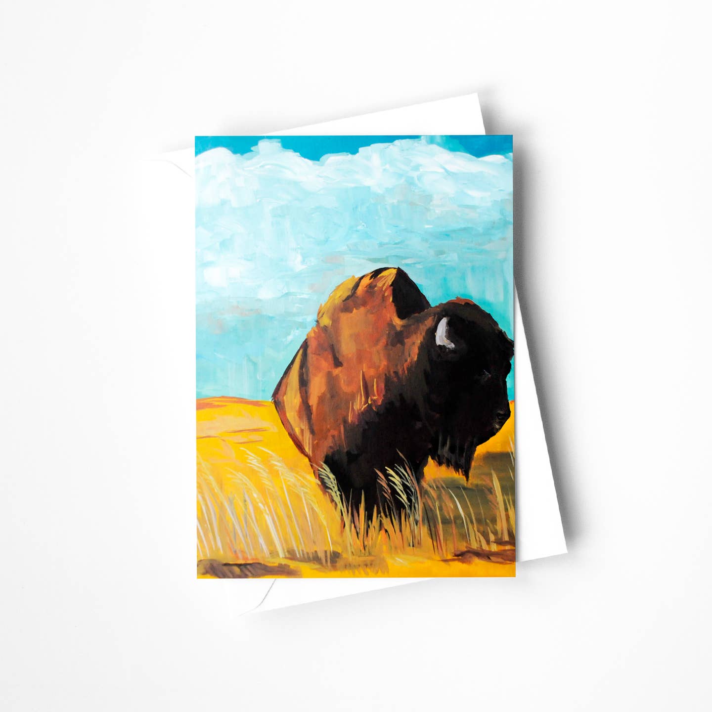 Lone Bison Blank Card